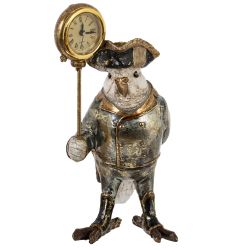 GAEM Фигурка декоративная с часами "Попугай" (LR44х1 н/п), L12 W14 H22,5 см