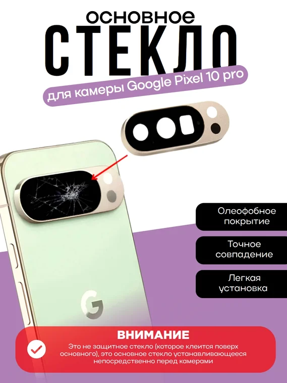 Основное стекло камеры с рамкой Google Pixel 10 pro Jade (Нефритовый)