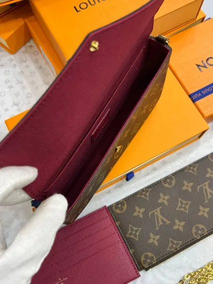 Клатч Louis Vuitton Felicie канва Monogram коричневый