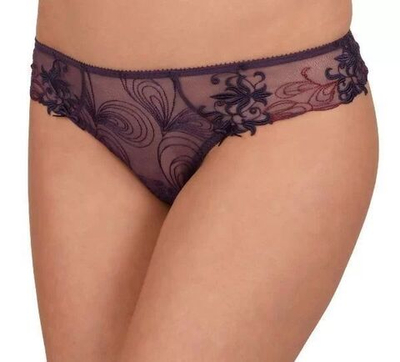 Соблазнительные трусики-стринги Tosca с вышивкой (Размер: 42) (Цвет: фиолетовый)
