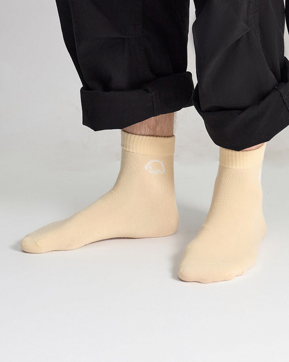 Носки Anteater Low Socks Logo Бежевые