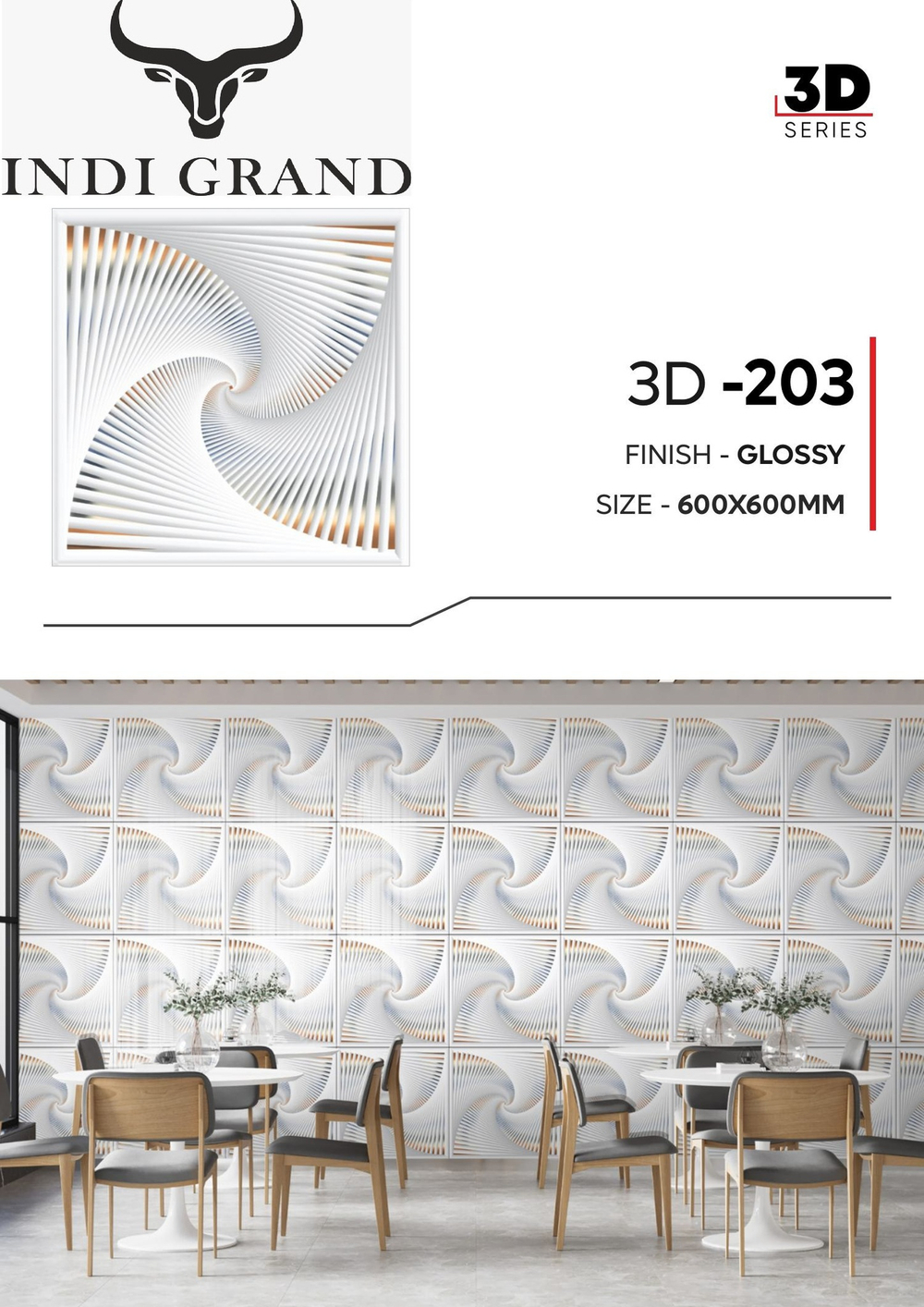 Керамогранит 3D 60х60 glossy - 203