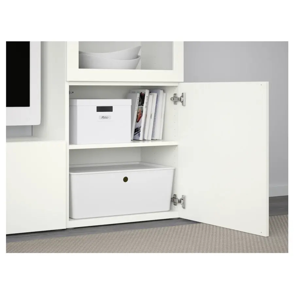 Тумба под телевизор - IKEA BESTÅ/BESTA, 240x42x129 см, белый, Бесто ИКЕА