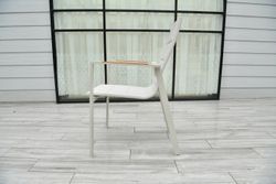 "Кейптаун" стул алюминиевый, ткань текстилен, цвет белый