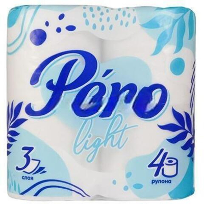 Туалетная бумага 3 сл. 4 шт. "Pero Light" (1/12 шт.)