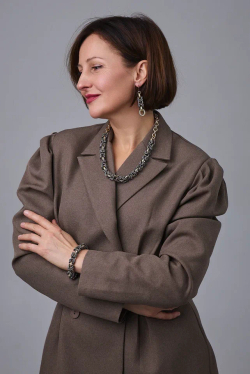 Серьги длинные Византия биколор: золото и графит, замок левербек