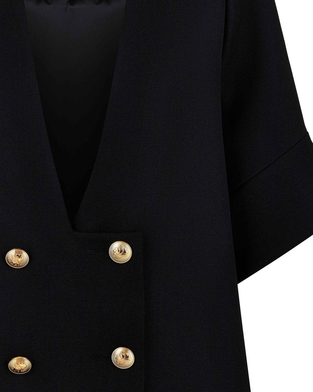 Платье-пиджак с меховой отделкой