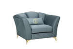 Кресло Garda Decor Аннет(Annette) велюр бирюзовый Colt1004 130*100*92 см