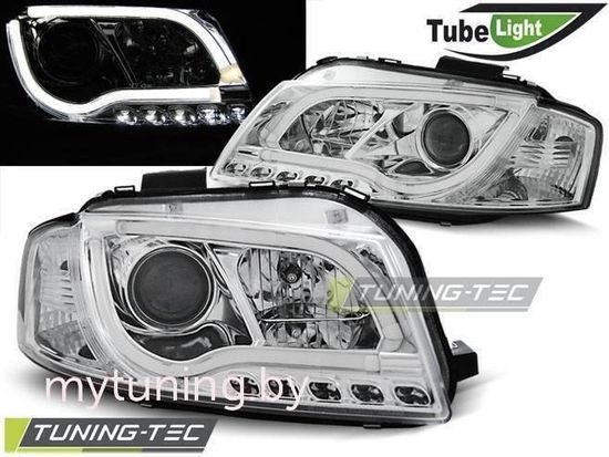 Передние фары Audi A3 8P led tube lights chrome