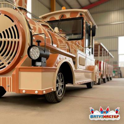 Поезд безрельсовый «Жирафик» 3 вагона, 13 мест, для ТРЦ