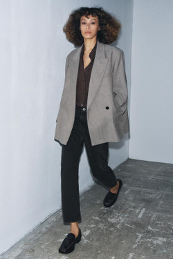 ZARA ДЖИНСЫ ZW COLLECTION ПОЛНОЙ ДЛИНЫ СО СРЕДНЕЙ ПОСАДКОЙ, ЧЕРНЫЙ