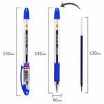 Ручка гелевая с грипом ОФИСМАГ "M-555", СИНЯЯ, игольчатый наконечник 0,5 мм, линия письма 0,35 мм, 144214