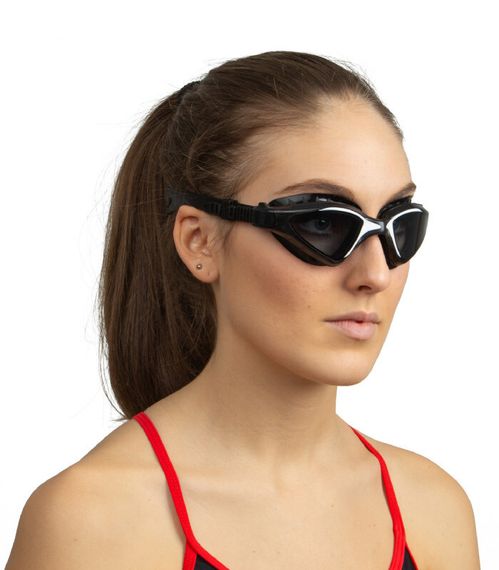 Очки для плавания Seac Lynx тонированные стекла черный/белый