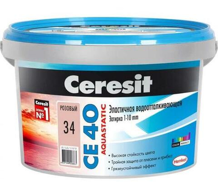 Затирка CERESIT CE40 №34 розовый (2кг)