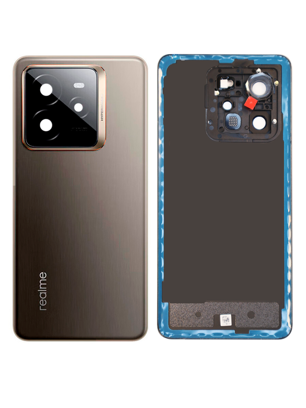 Задняя крышка для Realme GT 7 Pro серая (Titanium) со стеклом камеры