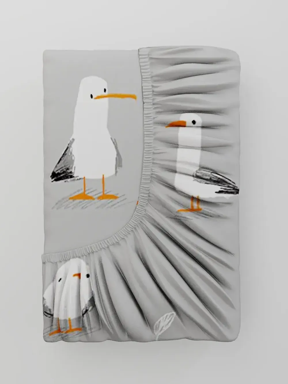 Простынь на резинке "Seagull" 160х200 см Сказка сатин