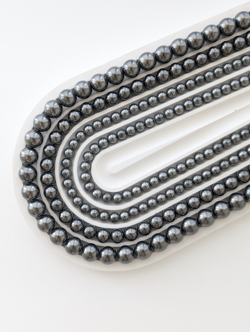 Жемчуг Майорка темно-серая