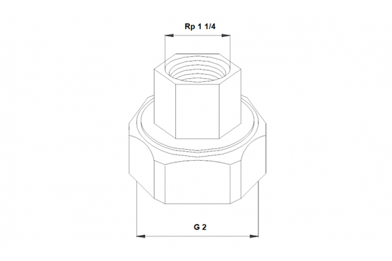 Резьбовое соединение G 2 x Rp 1 1/4 (к-т 2 шт)
