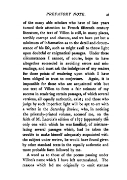 The Poems of Master Francis Villon of Paris. Now first done into English verse in the original forms | John Payne