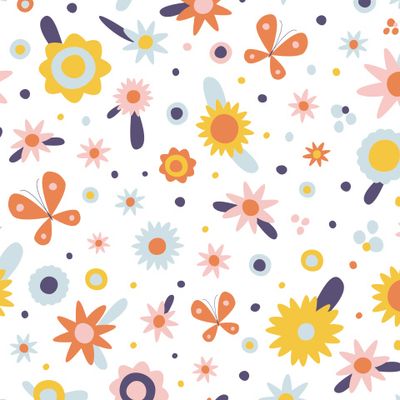 цветочный на белом