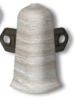 Угол наружный с крепежом для плинтуса 100мм "Деконика" 294 Орех антик