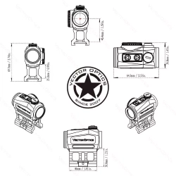 Прицел коллиматорный Vector Optics Scrapper 1x22, RD 2 MOA - фото 12