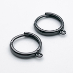 Ювелирные швензы, цвет черный металл, размер 14*2,5 мм, цена за пару