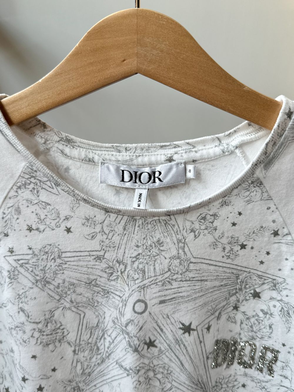 Хлопковая футболка Dior, 128