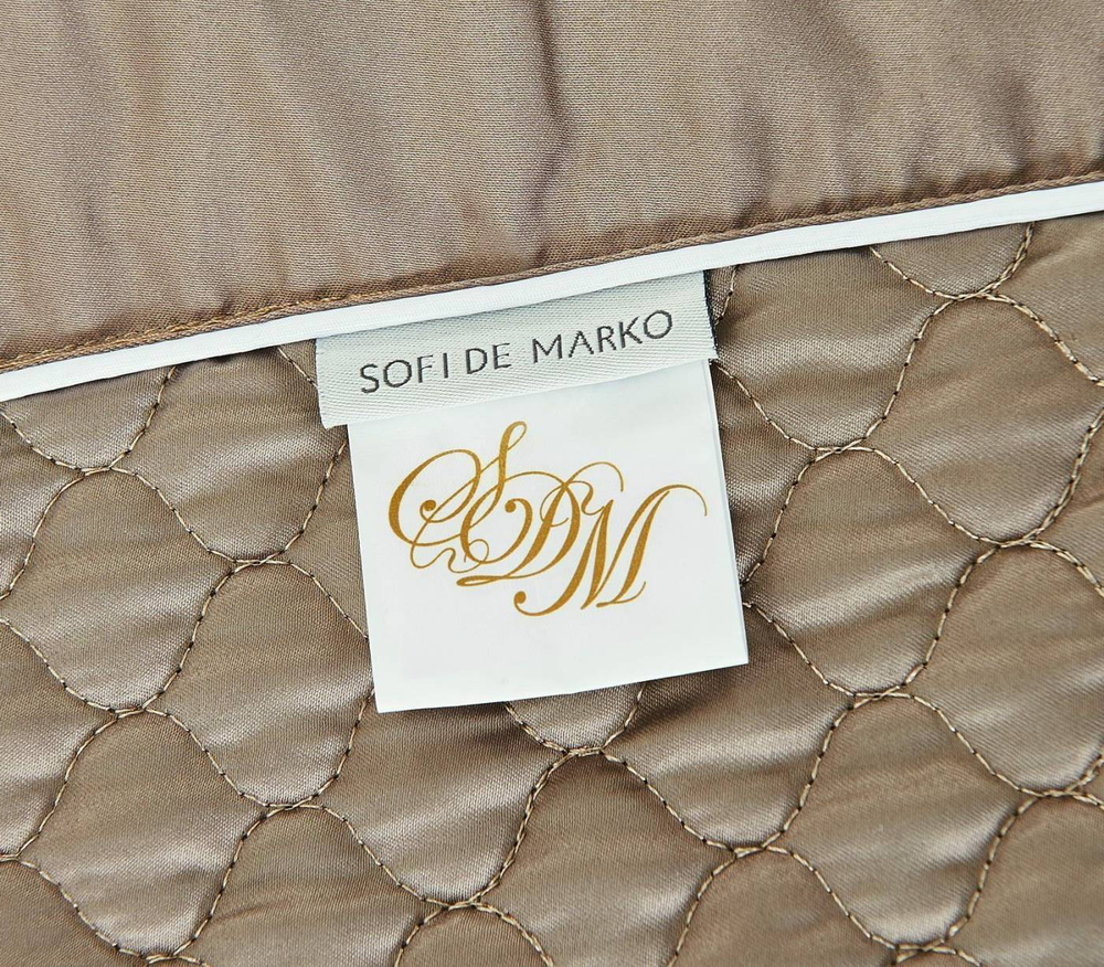 Покрывало 230x250 и 2 наволочки 50х70 Sofi De MarkO Молли кофейное