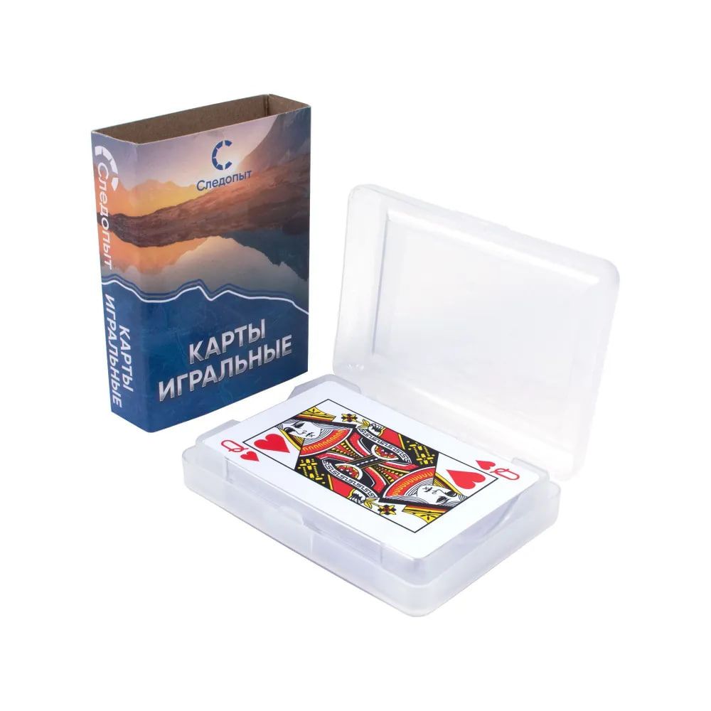 Карты игральные СЛЕДОПЫТ влагостойкие пластик 54 карты