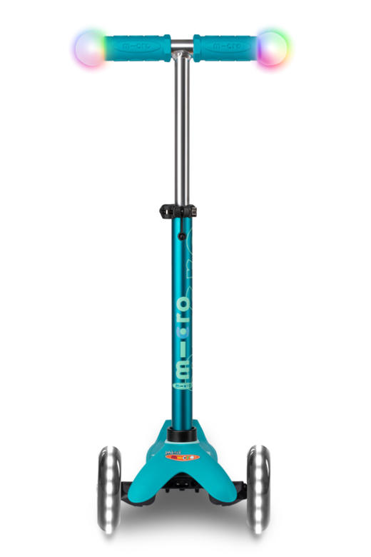 Самокат Mini Micro Deluxe Magic LED аква