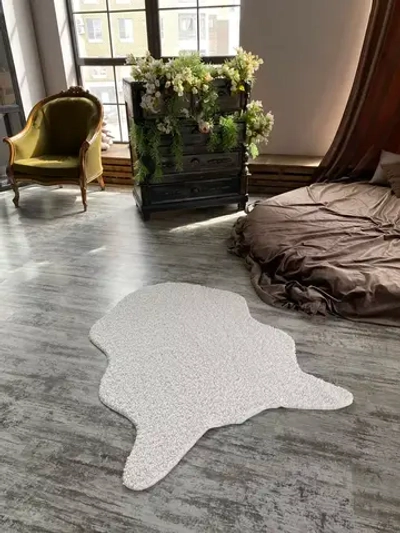 Шкура коврик меховой искусственная на пол 120х90 см.