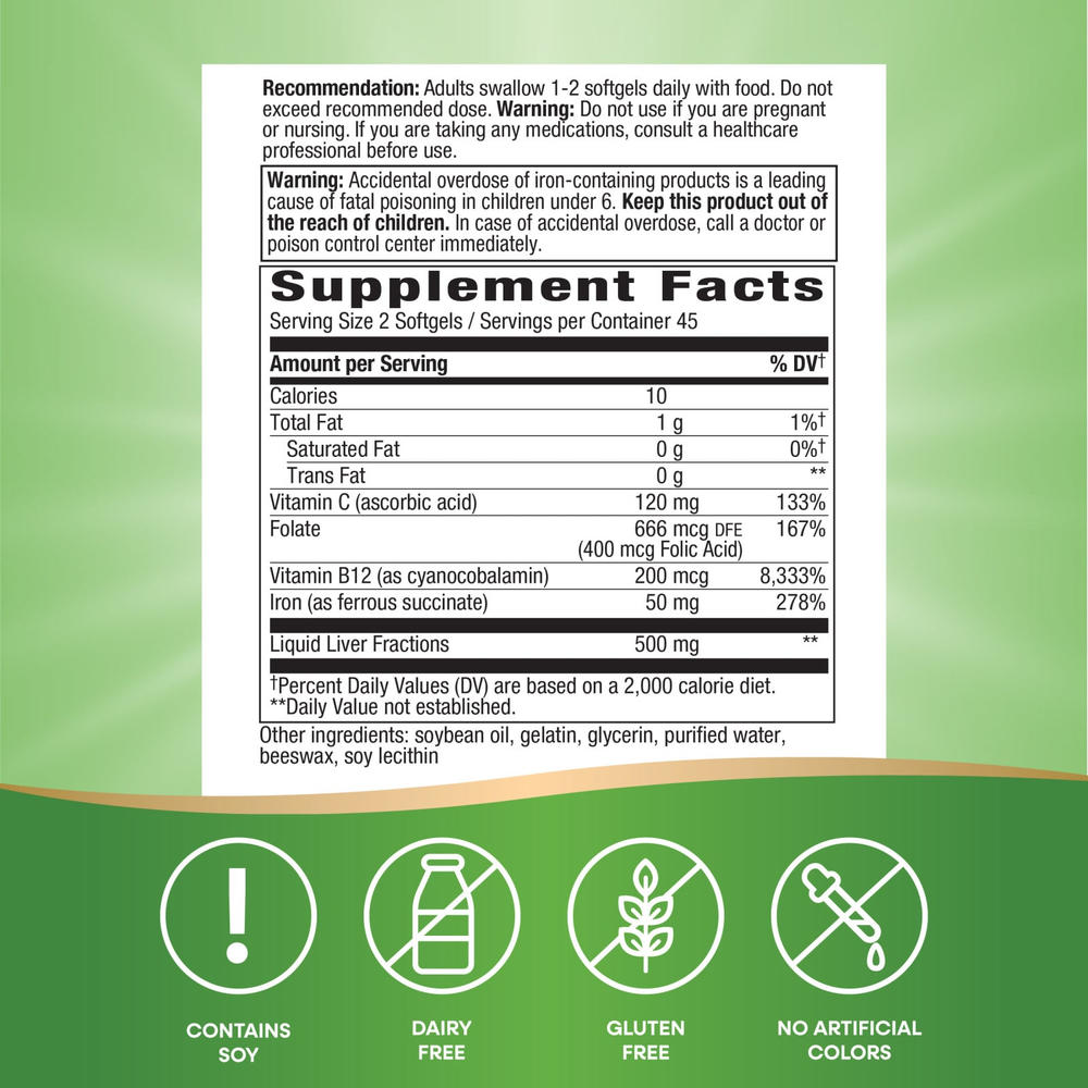 Nature's Way, Ultimate Iron®, 90 мягких таблеток