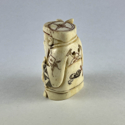 Статуэтка нэцкэ Дзюродзин с посохом и кисетом