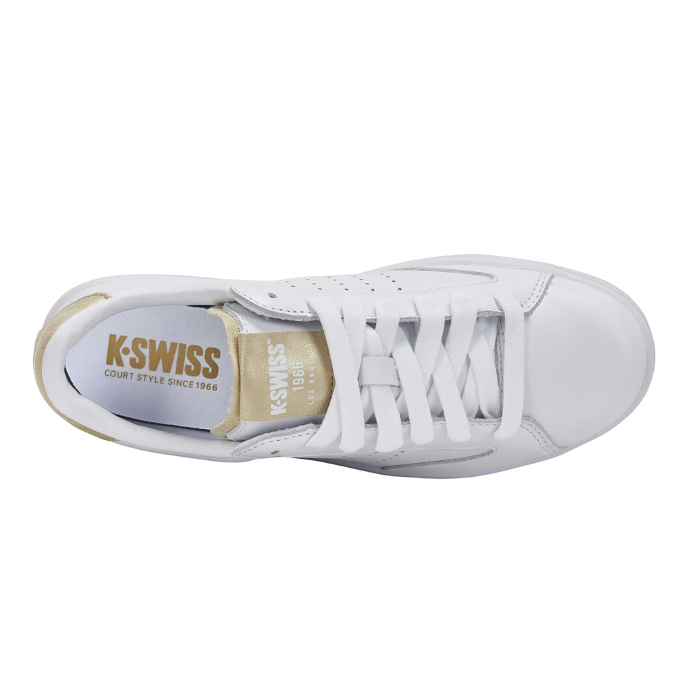 Женские теннисные кроссовки K-Swiss Lozan Klub Women - White, Gold