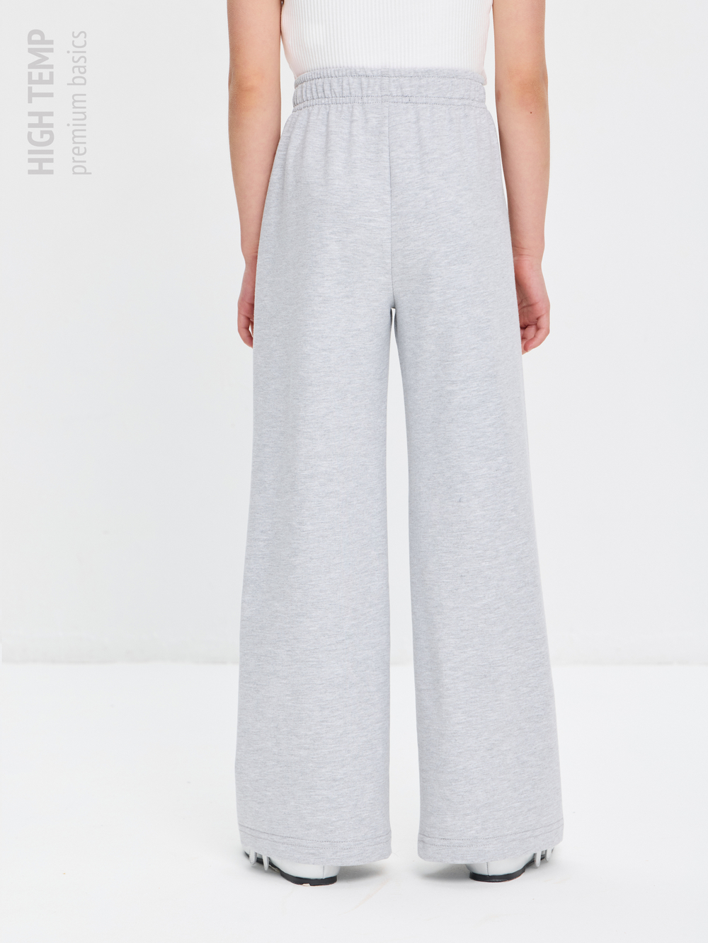 Брюки палаццо из футера