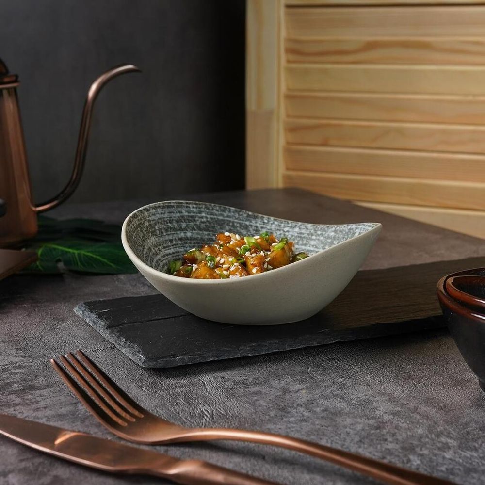 Салатник 250 мл 16,2*13,8 см h5,2 см глазурь Wave Up Glossy Stone Untouched Taiga P.L. [1]