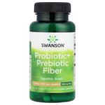 Swanson, пробиотик и пребиотическая клетчатка, 60 веганских капсул