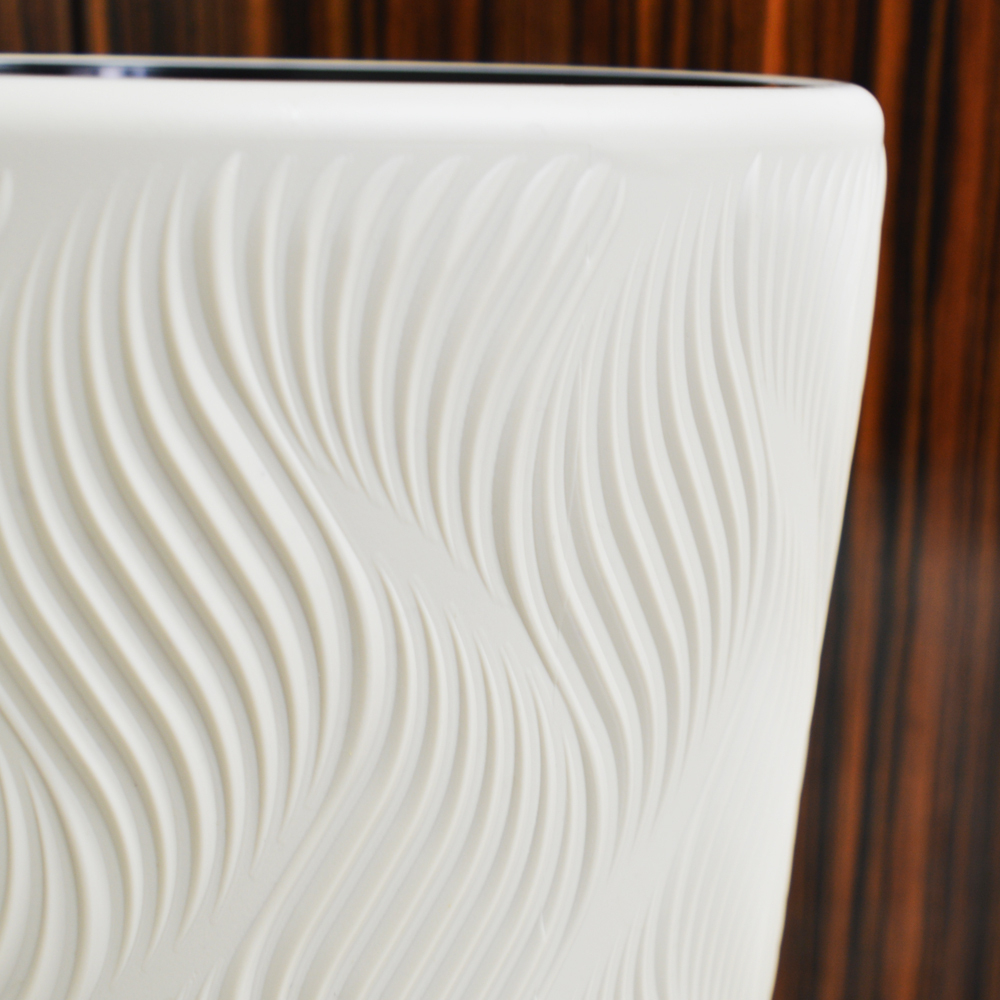 Кашпо Флэйм 24л, со вставкой 5л, светло-бежевый