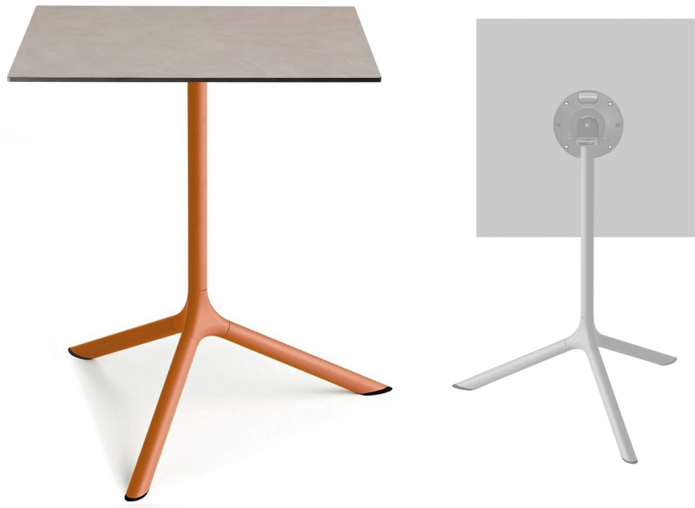 Стол ламинированный обеденный складной Scab Design Tripe Maxi Folding, терракотовый, тортора шпатель