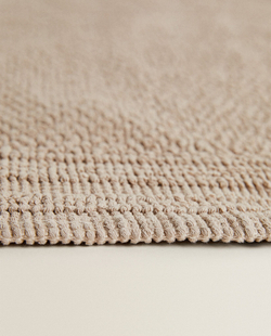 ZARA HOME ХЛОПКОВЫЙ КОВРИК ДЛЯ ВАННОЙ, БЕЖЕВЫЙ