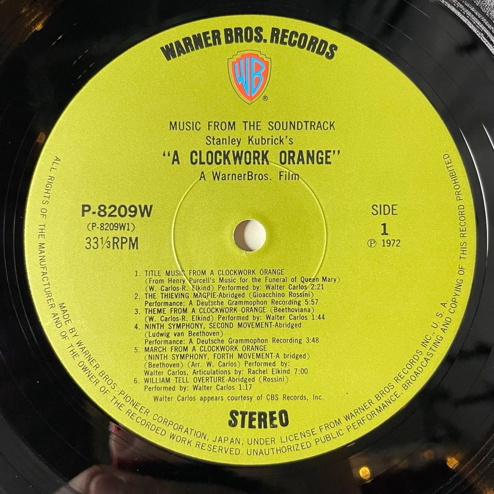 Винтажная виниловая пластинка LP Stanley Kubrick's Clockwork Orange Заводной Апельсин Soundtrack (Japan 1975) (Obi) Overture To The Sun