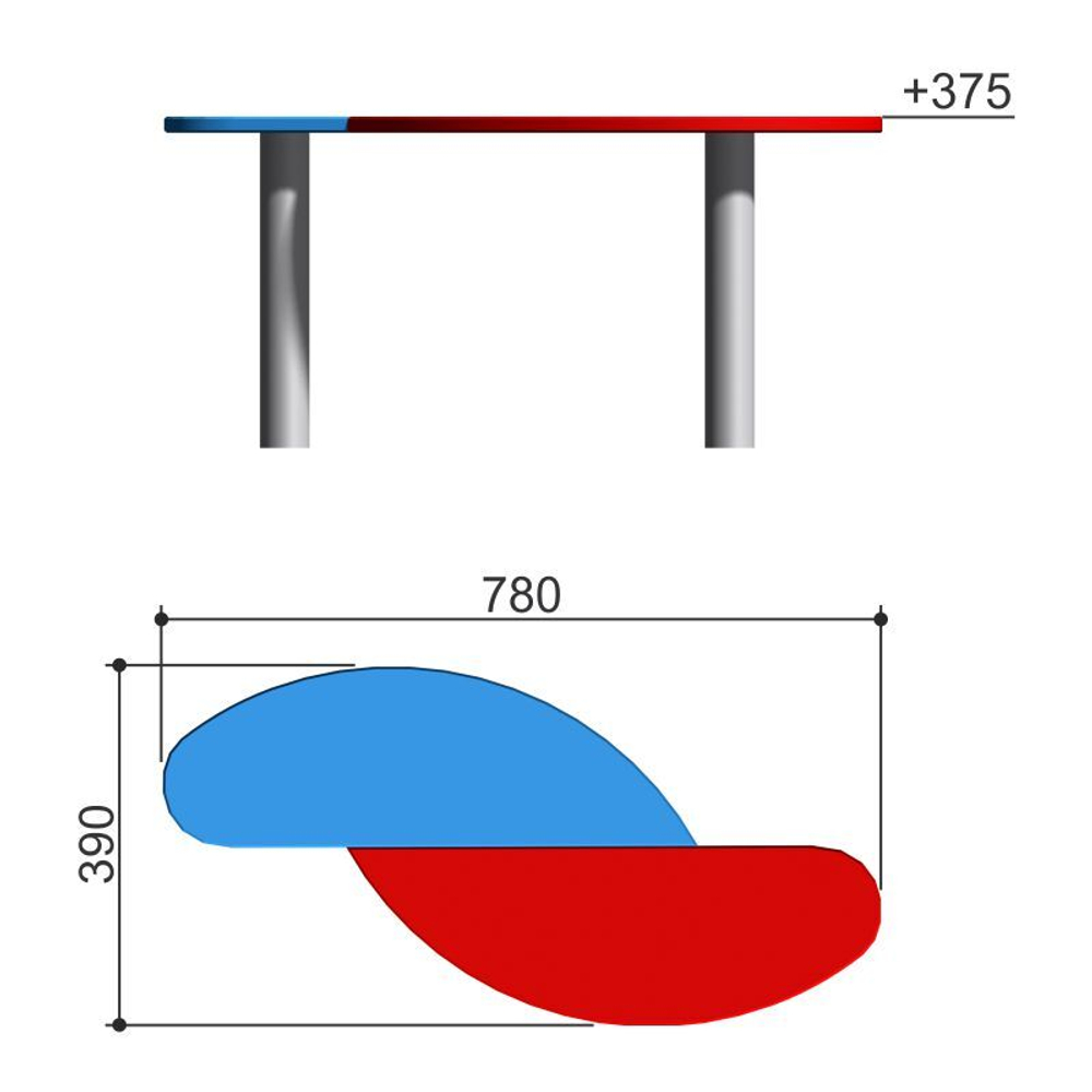 Столик для песочницы двойной Romana 302.12.00