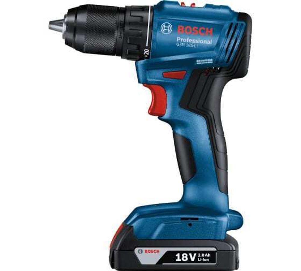 Ак. шуруповерт BOSCH GSR 185-LI 18V-20 2x2,0Ач, кейс