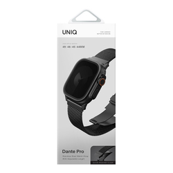 Ремешок Uniq Dante PRO для Apple Watch 44/45/46/49 мм металлический сетчатый (Графитовый)