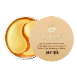 Petitfee Snail & Gold Hydrogel Eye Patch 60ea - Гидрогелевые патчи для век с муцином улитки и золотом 60шт