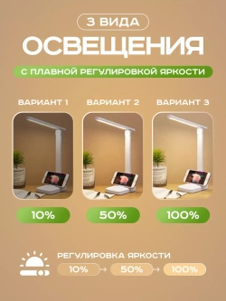 Лампа настольная светодиодная, светильник для дома