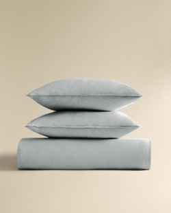 Пододеяльник Zara Home хлопок, лён 100%, однотонный, 3110/088