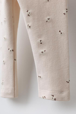 ZARA УТЕПЛЕННЫЕ ЛЕГИНСЫ С ЦВЕТОЧНЫМ ПРИНТОМ, РОЗОВЫЙ