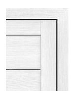 Межкомнатная дверь Тренд Т-1 белая лиственница со стеклом